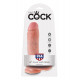 Телесный фаллоимитатор 8  Cock with Balls - 21,3 см.