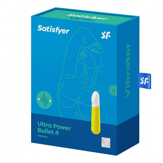 Желтый мини-вибратор Ultra Power Bullet 4
