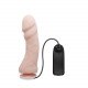 Телесный вибратор на присоске The Big Penis - 23,5 см.