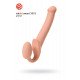 Телесный безремневой страпон Silicone Bendable Strap-On - size M