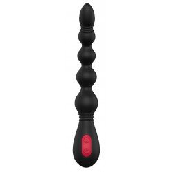 Черный вибромассажер для анальной стимуляции Anal Flexi Beads - 22 см.