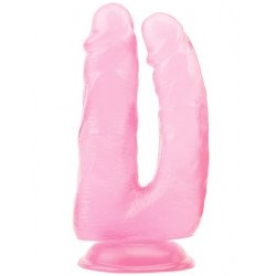 Розовый анально-вагинальный фаллоимитатор 14 Inch Dildo - 18 см.