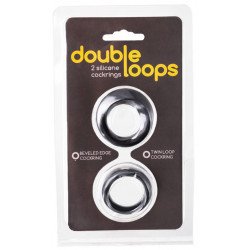 Набор из 2 черных эрекционных колец Double Loops