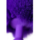 Фиолетовая анальная втулка Sweet bunny с фиолетовым пушистым хвостиком