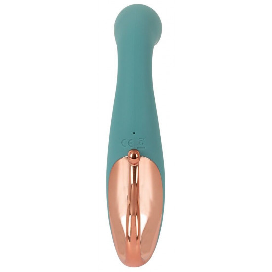 Бирюзовый вибратор для точки G The Magician G-Spot Vibrator - 19 см.