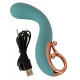 Бирюзовый вибратор для точки G The Magician G-Spot Vibrator - 19 см.