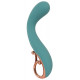 Бирюзовый вибратор для точки G The Magician G-Spot Vibrator - 19 см.