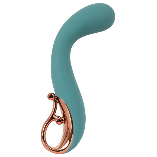 Бирюзовый вибратор для точки G The Magician G-Spot Vibrator - 19 см.