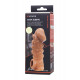 Телесная закрытая насадка с шишечками Cock Sleeve 008 Size S - 13,8 см.
