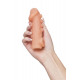 Телесная закрытая насадка с шишечками Cock Sleeve 008 Size S - 13,8 см.