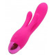 Розовый вибратор INDULGENCE Rechargeable Frolic Bunny - 18,7 см.