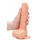 Телесный фаллоимитатор Realistic Dildo With Balls - 20 см.