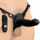 Черный полый страпон с вибрацией 2’’ Erection 28X Smooth Vibrating Silicone Penis Sheath
