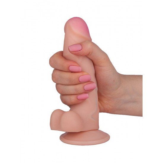 Телесный фаллоимитатор из неоскин REAL Standard - 15,5 см.