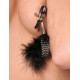 Металлические зажимы для сосков с пёрышками Feather Nipple Clamps