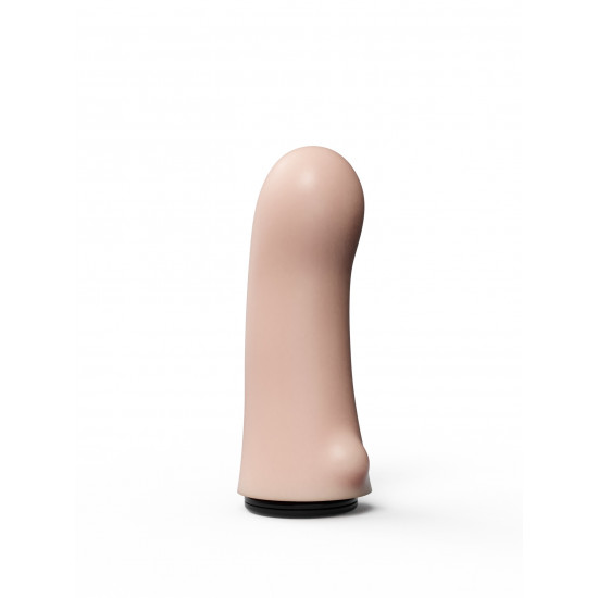 Реалистичный страпон Woman Midi с вагинальной пробкой - 18,5 см.