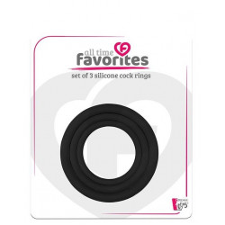 Набор из 3 эрекционных колец 3 Silicone Cockrings