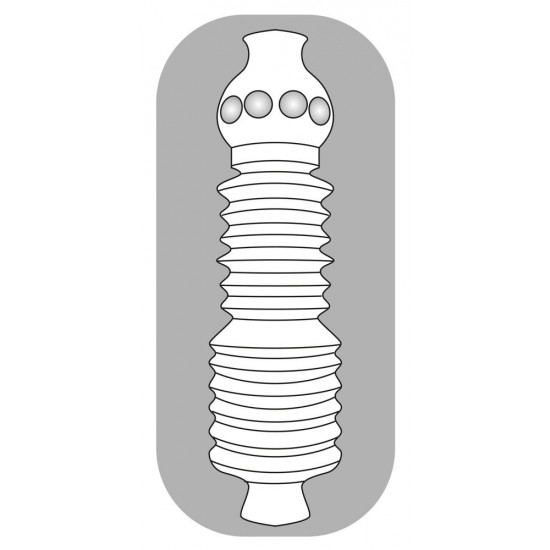 Прозрачный мастурбатор Pocket Masturbator Twister