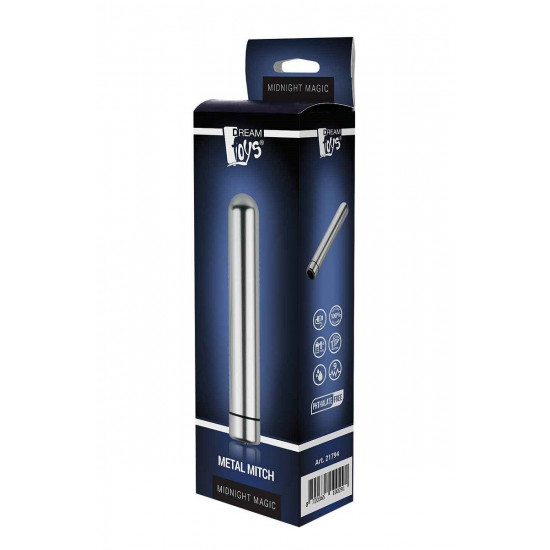 Металлический мини-вибратор Metal Mitch - 11,4 см.