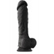 Чёрный фаллоимитатор на присоске ColourSoft  8  Soft Dildo - 23,5 см.