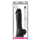 Чёрный фаллоимитатор на присоске ColourSoft  8  Soft Dildo - 23,5 см.