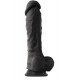 Чёрный фаллоимитатор на присоске ColourSoft  8  Soft Dildo - 23,5 см.