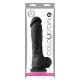 Чёрный фаллоимитатор на присоске ColourSoft  8  Soft Dildo - 23,5 см.