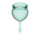 Набор темно-зеленых менструальных чаш Feel good Menstrual Cup