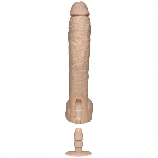 Фаллоимитатор большого размера The Naturals Vac-U-Lock Removable Suction Cup 12  Dong with Balls - 29,5 см.