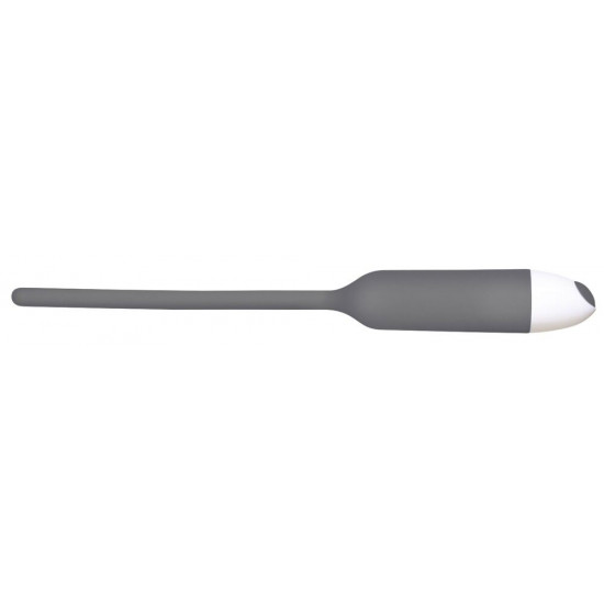 Серый вибратор для уретры Silicone Dilator