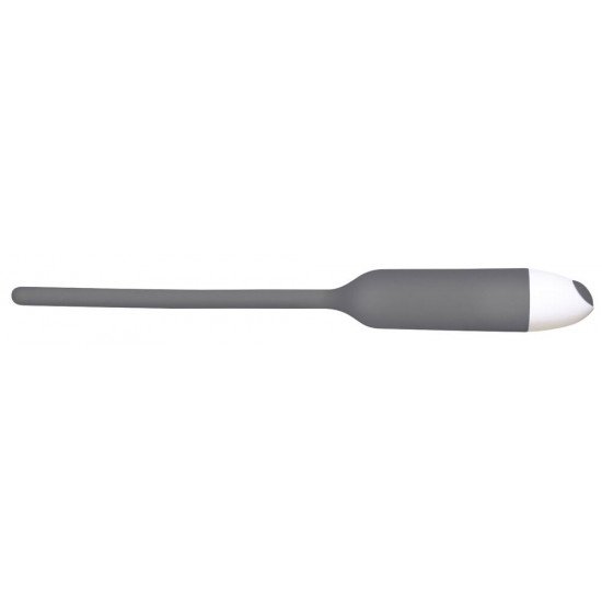Серый вибратор для уретры Silicone Dilator