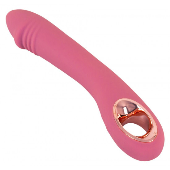 Розовый тонкий вибратор для точки G Slim G-Spot Rose - 21,4 см.