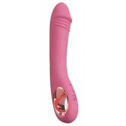 Розовый тонкий вибратор для точки G Slim G-Spot Rose - 21,4 см.