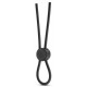 Черное силиконовое лассо на пенис SILICONE LOOP COCK RING