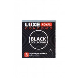 Черные презервативы LUXE Royal Black Collection - 3 шт.