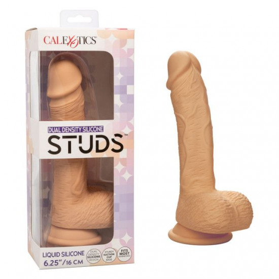 Телесный фаллоимитатор Dual Density Silicone Studs - 21,5 см. Телесный фаллоимитатор Dual Density Silicone Studs - 21,5 см.