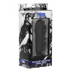 Анальный вибратор-фаллос Silicone Vibrating Anal Plug - 15,2 см.