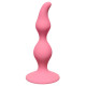 Розовая анальная пробка Curved Anal Plug Pink - 12,5 см.