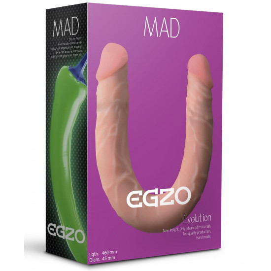 Двусторонний фаллоимитатор из киберкожи Mad Pepper - 46 см. FFF