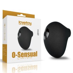 Черный клиторальный стимулятор O-Sensual Oral Ama