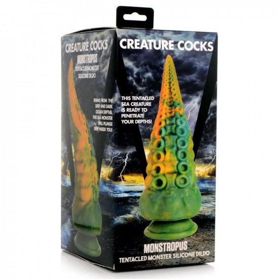 Фантазийный фаллоимитатор в форме щупальца Monstropus Tentacled Monster Silicone Dildo - 21,6 см.