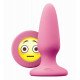 Розовая силиконовая пробка среднего размера Emoji OMG - 10,2 см.