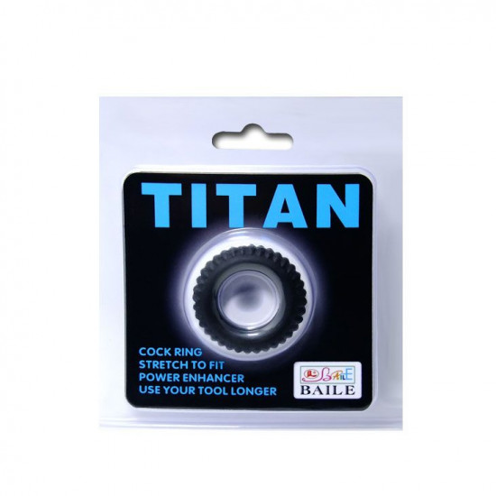 Эреционное кольцо с ребрышками Titan