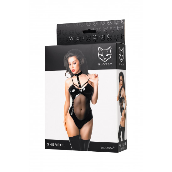 Боди Glossy Sherrie из wetlook-материала