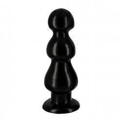Черная анальная ёлочка Three Bumps for your Rump Butt Plug - 27,9 см.