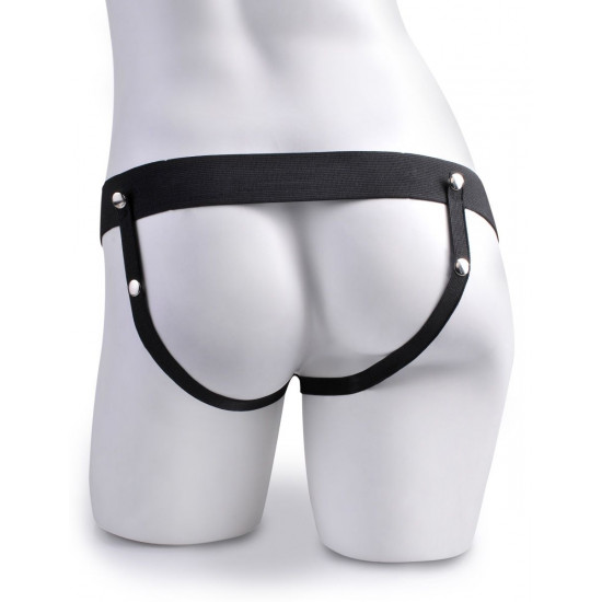 Телесный перезаряжаемый вибрострапон 6  Hollow Rechargeable Strap-On Remote - 17,5 см.