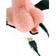Телесный перезаряжаемый вибрострапон 6  Hollow Rechargeable Strap-On Remote - 17,5 см.