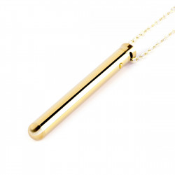 Золотистый вибромассажер-кулон Necklace Vibe Золотистый вибромассажер-кулон Necklace Vibe