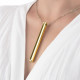 Золотистый вибромассажер-кулон Necklace Vibe