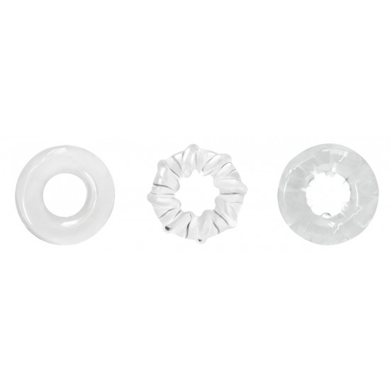 Набор прозрачных эрекционных колец Dyno Rings